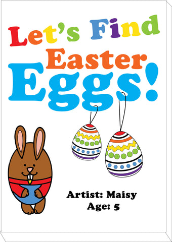 EA03 - Personalised Colouring Easter Eggs Canvas