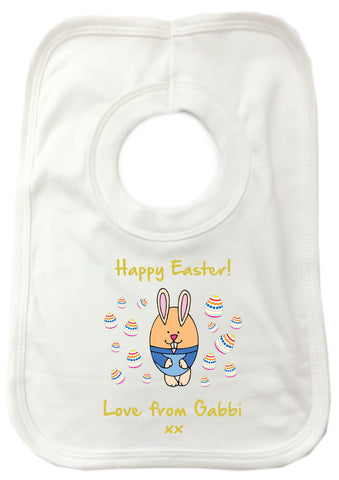 EA07 - Personalised Easter eggs and Bunny Baby Bib