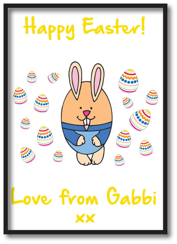 EA07 - Personalised Easter Eggs and Bunny Print