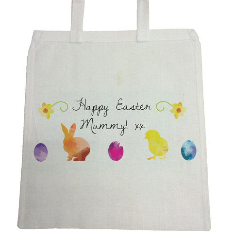 EA09 -  Personalised Aztec Easter Bunny Canvas Bag