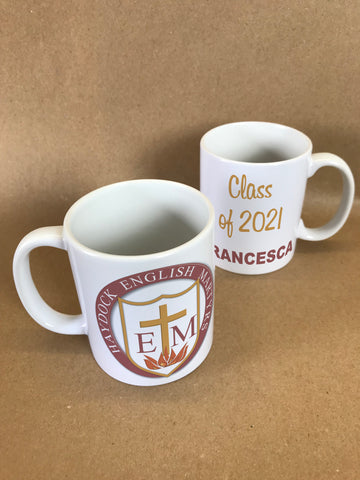 Haydock English Martyrs Leavers 2023 Personalised Mug & White Gift Box