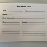 Personalised Leavers Autograph Books for Schools, Colleges & Universities with Logo and Year