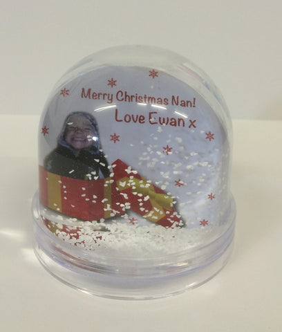 Christmas Themed Personalised Photo Snow Globe