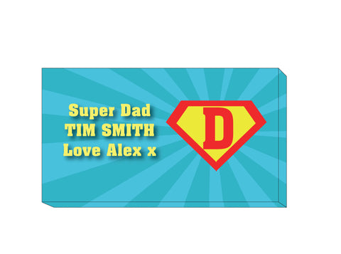 FD10 - Superman and our Dad Personalised Canvas