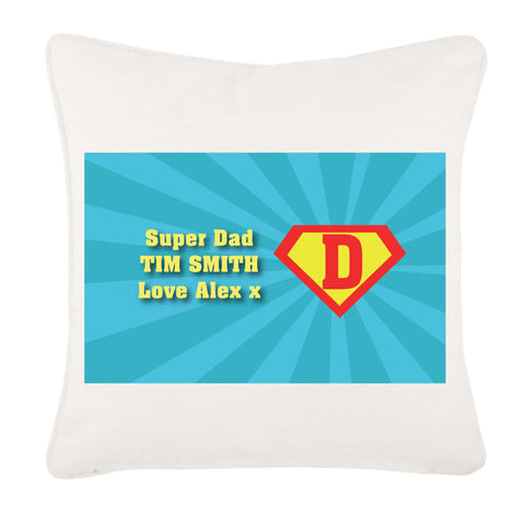 Superman and our Dad Personalised Cushion Cover