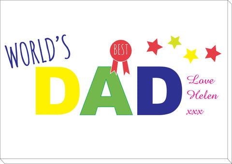 FD12 - World's Best Dad Personalised Canvas