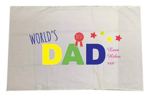 FD12 - World's Best Dad Personalised Pillow Case