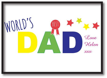 FD12 - World's Best Dad Personalised Print