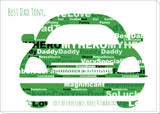 FD13 - Personalised Front of Car Word Art for Dad, Step-Dad or Grandad Canvas Print