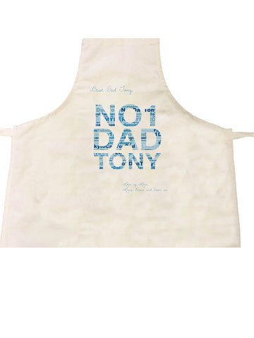 FD14 - No.1 Dad Word Art Personalised Apron