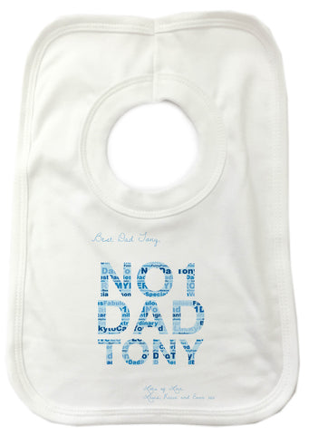 FD14 - No1 Dad Word Art Personalised Baby Bib