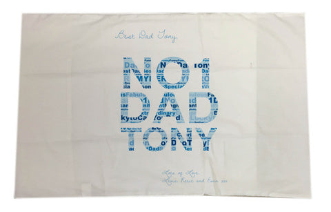 FD14 - No.1 Dad Word Art Personalised Pillow Case