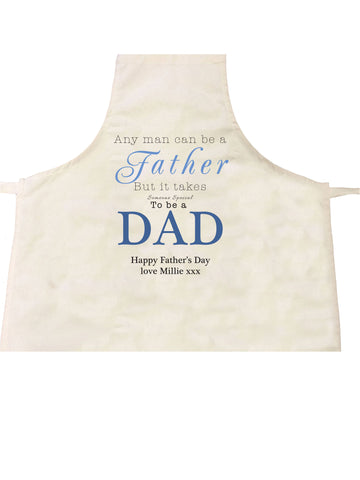 FD01 - Personalised Any Man Can Be A Father, Father's Day Apron