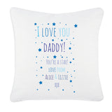 Personalised I Love You Daddy (Stars), Father's Day Cushion Cover