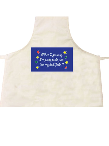 FD04 - Personalised When I Grow Up, Father's Day Apron
