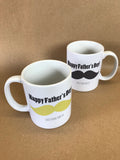 FD06 - Large Moustache Personalised Father's Day Mug & White Gift Box