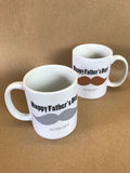 FD06 - Large Moustache Personalised Father's Day Mug & White Gift Box