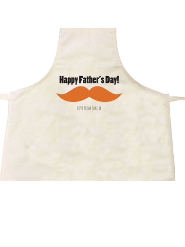 FD06- Large Moustache Father's Day Personalised Apron