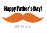 FD06 - Large Moustache Personalised Father's Day Canvas