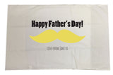 FD06 - Large Moustache Personalised Father's Day Pillow Case