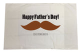 FD06 - Large Moustache Personalised Father's Day Pillow Case