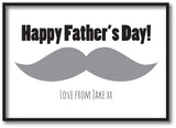 FD06 - Large Moustache Personalised Father's Day Print