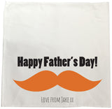 FD06 - Large Moustache Personalised Father's Day Tea Towel