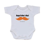 FD06 - Large Moustache Personalised Father's Day Baby Vest