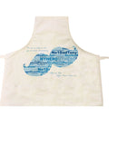FD07 - Dad, Father, Grandad Moustache Shaped Word Art Personalised Apron