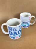 FD08 - No 1 Dad Personalised Mug & White Gift Box for amazing dads, step dads and grandads