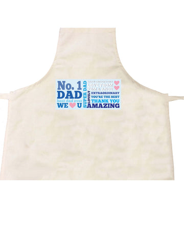 FD08 - No 1 Dad Personalised Apron for all our amazing dads, stepdads and grandads