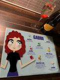 Personalised Cocktail Character Bellas Glass Chopping Board, Placemats and Coasters
