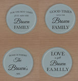 Personalised Family Coasters for Family & Friends with Love, Best Wishes & Home Messages