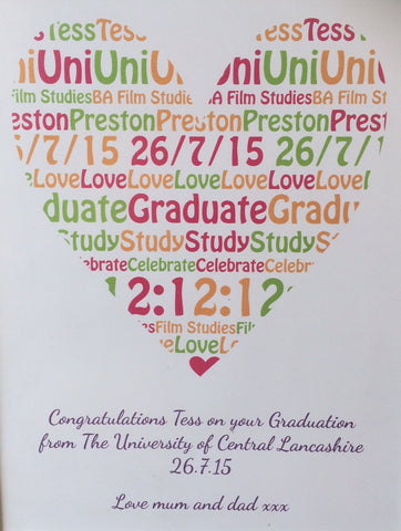 GP02- Graduation Heart Personalised Canvas