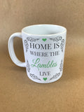 HF01 - Home is Where (Family Name) Live Personalised Mug & White Box