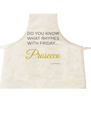 Do you know what rhymes with Friday .... Personalised Prosecco or Gin Personalised Apron