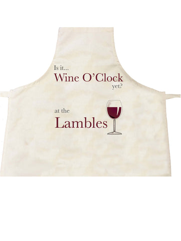 HF05 - Is It Wine O'Clock yet? Personalised Apron