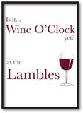 HF05 - Is it Wine O'clock yet? Personalised Canvas Print