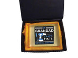 If Grandad Can't Fix It, We're Screwed Personalised Crystal Block with Presentation Gift Box