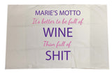 Motto it's Better to be Full of Wine, Vodka or Gin than Shit Personalised Pillow Case
