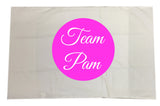 Team Name of Your Choice Personalised White Pillow Case Cover. Change the name to suit.