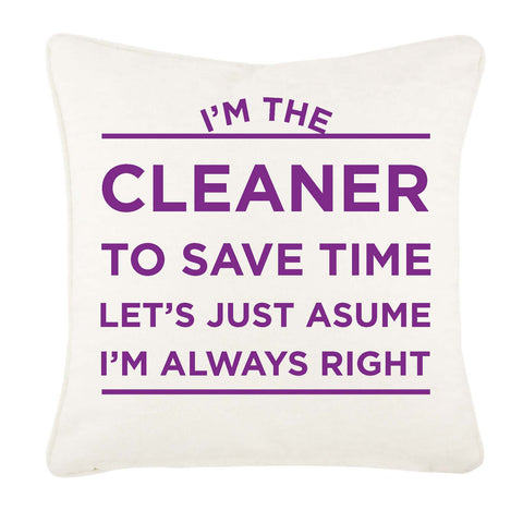 I'm the Cleaner Personalised Canvas Cushion Cover