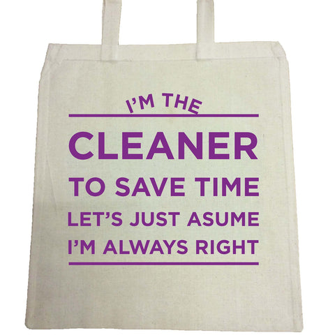 I'm the Cleaner Personalised Canvas Bag for Life