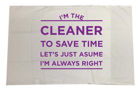 HF12 - I'm the Cleaner Personalised White Pillow Case Cover
