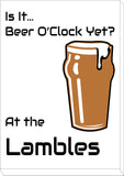 HF15 - Beer O'Clock Personalised Canvas Print
