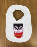 Dracula Themed Halloween Warning May Contain Treats Personalised Baby Bib