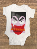 Dracula Themed Halloween Warning May Contain Treats Personalised Baby Bib