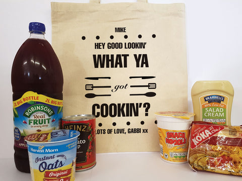 CA20 - Personalised Hey Good Lookin' What Ya Got Cooking? Canvas Bag for Life