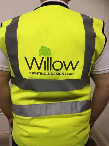 Promotional Branded Company Hi Vis Vest, personalised with company details