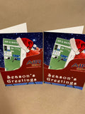 Christmas Cards for Family or Business with Personalised Classic Santa & Sleigh